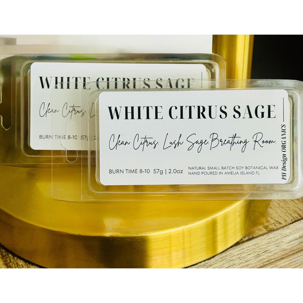 PH‎ Design Organics White Citrus Sage Wax Melt Clean Lush Breathing Room